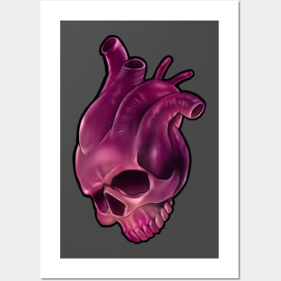 Heart Skull Posters and Art